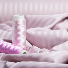 Тканина сатин для постільної білизни жакард у смужку 1 см, бавовна, пл 130 г/м2, 240 см V-13 чорний