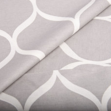 Тканина бязь ранфорс для постільної білизни, бавовна, 130 г/м2, 240 см 20311 v-08 Хвилі фрез