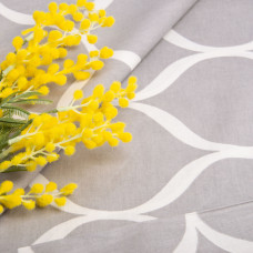 Тканина бязь ранфорс для постільної білизни, бавовна, 130 г/м2, 240 см 20311 v-08 Хвилі фрез