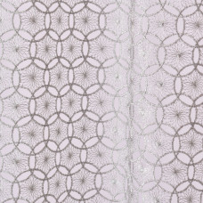 Тканина тюль сітка з вишивкою Куля V-gri