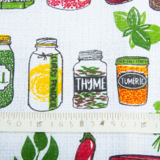 Тканина полотенна вафельна Спеції біла