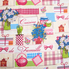 Тканина полотенна вафельна чайники