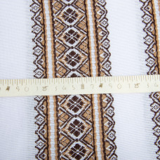 Тканина декоративна Анастасія з орнаментом бежева, етнічний візерунок