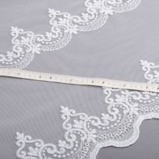 Тканина тюль фатин із вишивкою fikse