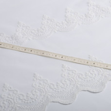 Тканина тюль фатин із вишивкою beyaz