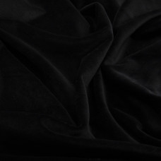 Тканина трикотаж однотонна Вельбо V-1001 чорний