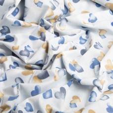 Тканина бязь ранфорс для постільної білизни, бавовна, 130 г/м2, 240 см 23587 v-31 синій