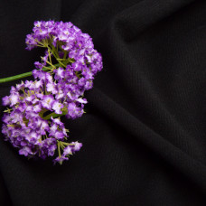 Тканина костюмна однотонна Прато чорна