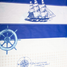 Тканина бязь ранфорс для постільної білизни, бавовна, 130 г/м2, 240 см 18356 v-2 море