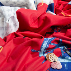 Тканина бязь ранфорс для постільної білизни, бавовна, 130 г/м2, 240 см 18356 v-2 море