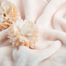 Тканина махрове полотно Велсофт щіл.326, м'яка тканина для пледів, халатів, піжам, покривал 1241 св/персик