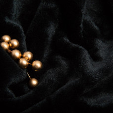 Тканина махрове полотно Велсофт щіл.326, м'яка тканина для плеча, халатів, піжам, покривал 1001 чорний