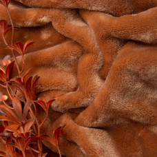 Тканина махрове полотно Велсофт щіл.326, м'яка тканина для пледів, халатів, піжам, покривал 1446 арахіс