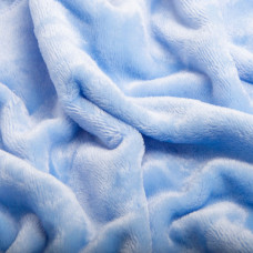 Тканина махрове полотно Велсофт щіл.326, м'яка тканина для плеча, халатів, піжам, покривал 1044 блакитний