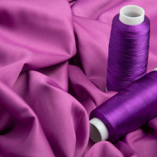 Тканина сатин для постільної білизни однотонна, пл 130 г/м2 210 ТС, бавовна, 240 см V-36 бузок