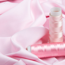 Тканина сатин для постільної білизни однотонна, пл 130 г/м2 210 ТС, бавовна, 240 см V-17 рожева