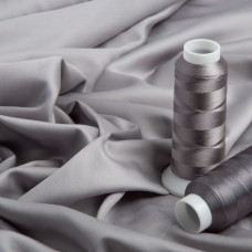 Тканина сатин для постільної білизни однотонна, щіл 130 г/м2 210 ТС, бавовна, 240 см V-50 сірий