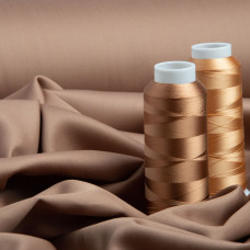 Тканина сатин для постільної білизни однотонна, щіл 130 г/м2 210 ТС, бавовна, 240 см V-52 кава