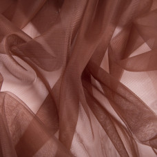 Тканина фатин євро 300 см 15 г/м2 фатин легка декоративна для суконь, костюмів, декору   V-H50 коричнева