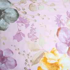 Тканина фланель бавовна, 240 см, Квіти рожевий