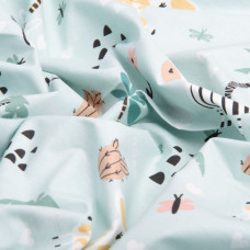 Тканина бязь ранфорс для постільної білизни, 130 г/м2, 2,4 м зоопарк