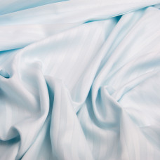 Тканина сатин для постільної білизни жакард у смужку 1 см, бавовна, щіл 130 г/м2, 240 см блакитна