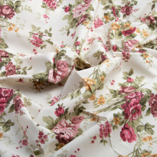 Тканина декоративна Фаїна бавовна з водовідштовхувальним просоченням для скатертин, штор, декору V-3 яскраво рожева