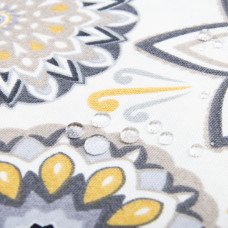 Тканина декоративна Коло з водовідштовхувальним просоченням, тканина для скатертин, штор, декору, 215 гр/м2 V-01 сіра