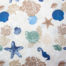 Тканина бязь ранфорс для постільної білизни, бавовна, 130 г/м2, 240 см 24813 морське дно