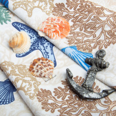 Тканина бязь ранфорс для постільної білизни, бавовна, 130 г/м2, 240 см 24813 морське дно