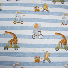 Тканина бязь ранфорс для постільної білизни, бавовна, 130 г/м2, 240 см 25411 v-4 синій