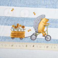 Тканина бязь ранфорс для постільної білизни, бавовна, 130 г/м2, 240 см 25411 v-4 синій