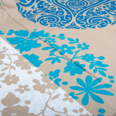 Тканина бязь ранфорс для постільної білизни, бавовна, 130 г/м2, 240 см 12126 v-5 бірюза