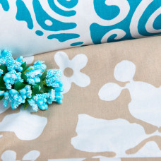 Тканина бязь ранфорс для постільної білизни, бавовна, 130 г/м2, 240 см 12126 v-5 бірюза