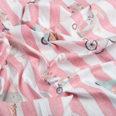 Тканина бязь ранфорс для постільної білизни, бавовна, 130 г/м2, 240 см 25411 v-3 рожевий