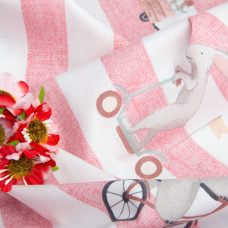 Тканина бязь ранфорс для постільної білизни, бавовна, 130 г/м2, 240 см 25411 v-3 рожевий