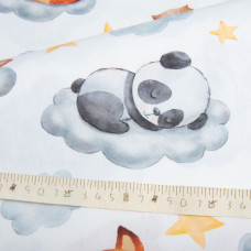 Тканина бязь ранфорс для постільної білизни, 130 г/м2, 2,4 м хмаринки натуральна бавовна