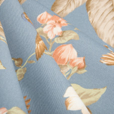 Тканина декоративна Колібрі бавовна з водовідштовхувальним просоченням, для скатертин, штор, декору V-65 джинс