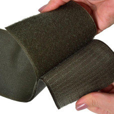 Стрічка липучка пришивна чорна 10 см IDEIA посилена міцна велкрострічка для одягу сумок взуття гачок