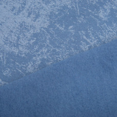 Тканина трикотаж тринитка Мармур фліс, 310 г/м2, 180 см блакитна тепла для спортивного одягу