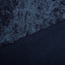 Тканина трикотаж тринитка Мармур фліс, 310 г/м2, 180 см т/денім