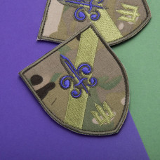 Набір шевронів 4 шт з липучкою 140 Окремий Розвідувальний батальйон 7,5х9 см військовий вишитий патч нашивка для одягу