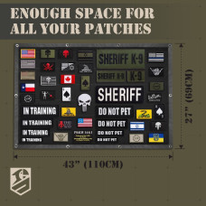 Патч Борд тактичний 69х110 для шевронів нашивок і військових нагород стенд панель із липучкою для колекціонерів