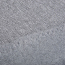 Тканина трикотаж трьохнитка, 310 гр/м2, 180 см св сіра меланж тепла для спортивного одягу