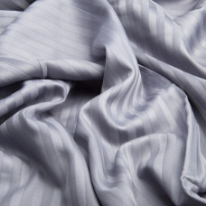 Ткань сатин страйп для постельного белья жаккард в полоску 1 см, хлопок, пл 130 гр/м2, 240 см V-32 сіро/синій