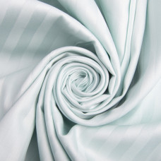 Тканина сатин страйп для постільної білизни жакард у смужку 1 см, бавовна, пл 130 г/м2, 240 см V-41 м'ята