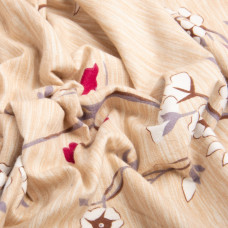 Тканина фланель бавовна, 230 см, 155 г/м2, Квітуча гілочка беж