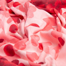 Тканина фланель бавовна, 240 см, 160 г/м2, Червоне серце