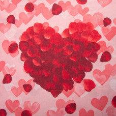 Тканина фланель бавовна, 240 см, 160 г/м2, Червоне серце