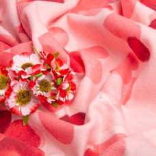 Тканина фланель бавовна, 240 см, 160 г/м2, Червоне серце